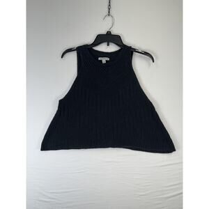American Eagle Outfitters Sweater Tank Womens Medium Navy Knit Sleeveless Top